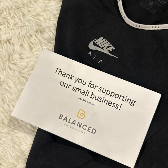 Nike Air womens Dri Fit Tee 2X Short sleeve black athletic rare Open Back - Picture 10 of 10